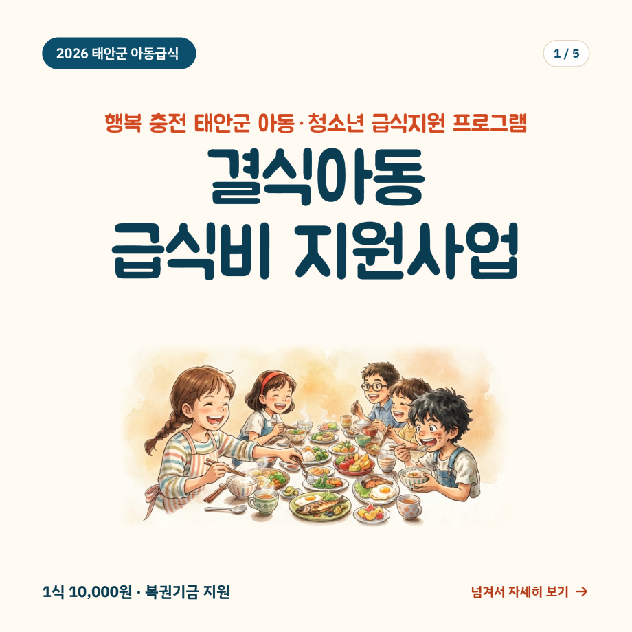 결식아동 급식비 지원사업